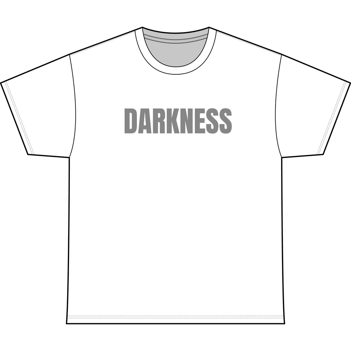 TheTattedBiker Darkness Graphic Tee — Minimalist Gothic Text Shirt
