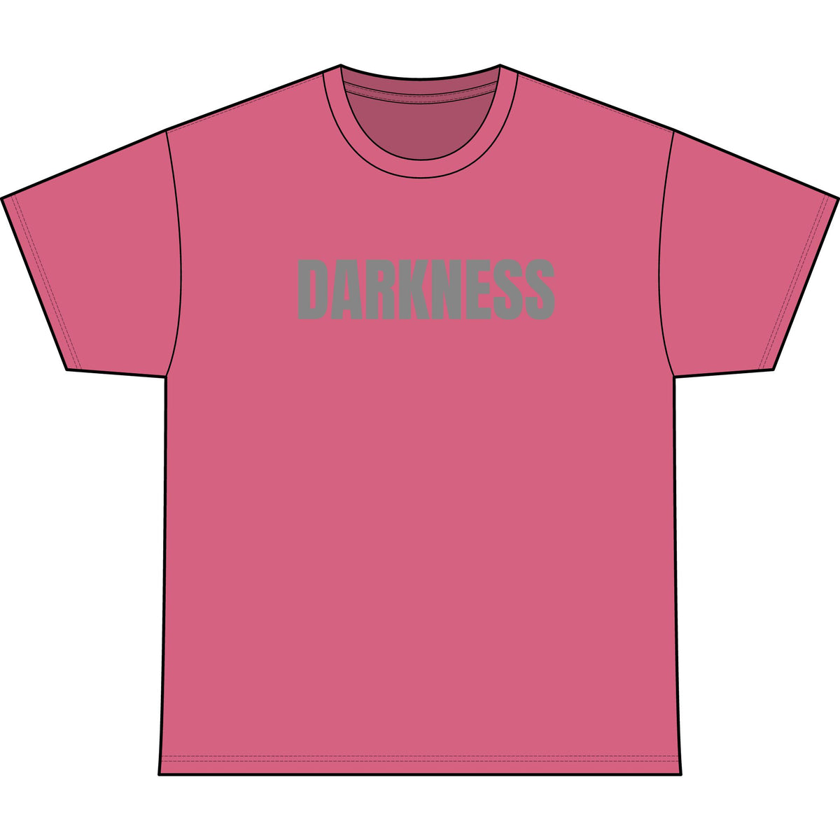 TheTattedBiker Darkness Graphic Tee — Minimalist Gothic Text Shirt