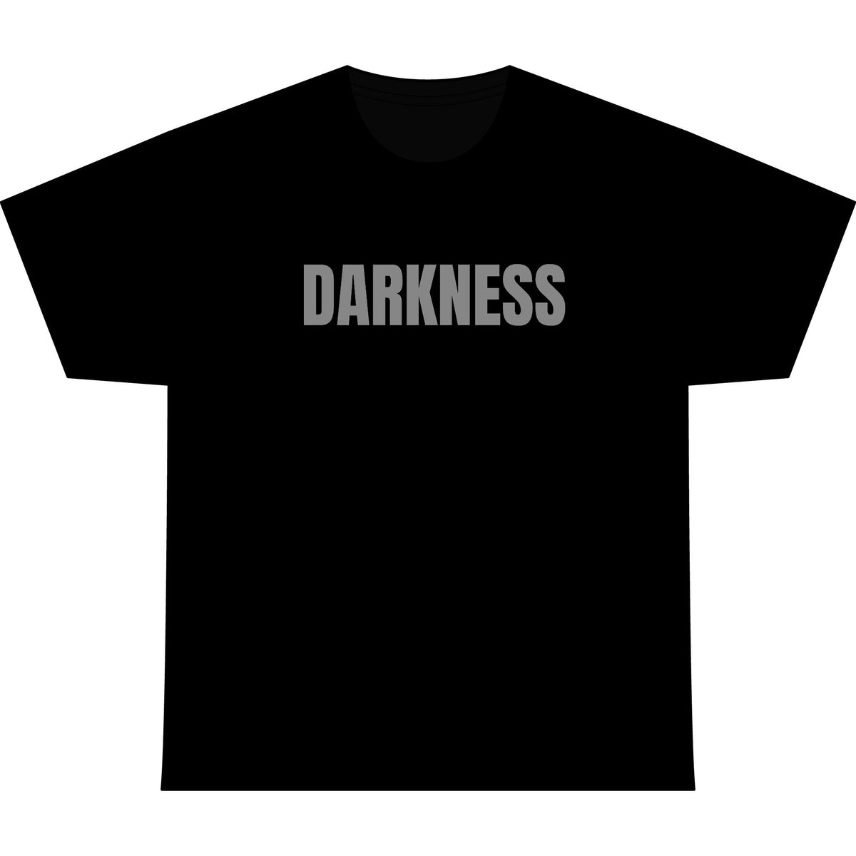 TheTattedBiker Darkness Graphic Tee — Minimalist Gothic Text Shirt