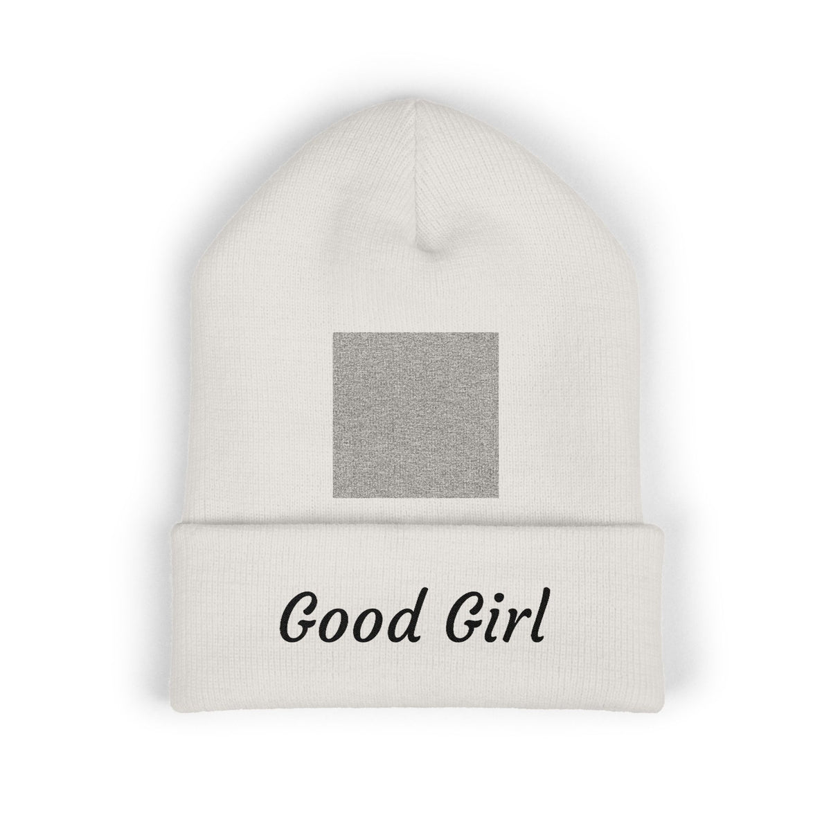 Red's Good Girl Embroidered Cuffed Beanie — Classic Knit Winter Hat