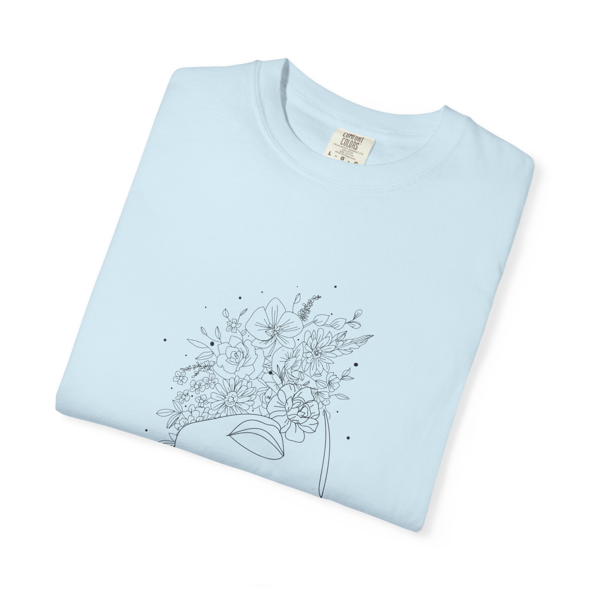 Floral Five Finger Necklace Tee