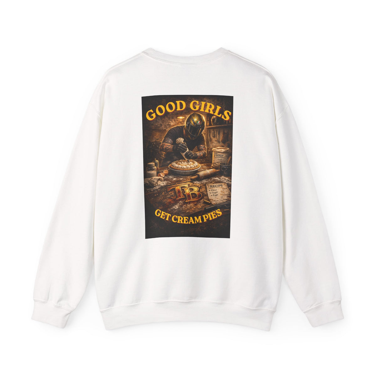 TheTattedBiker- Domesticated Tatted Cream Pie Crewneck