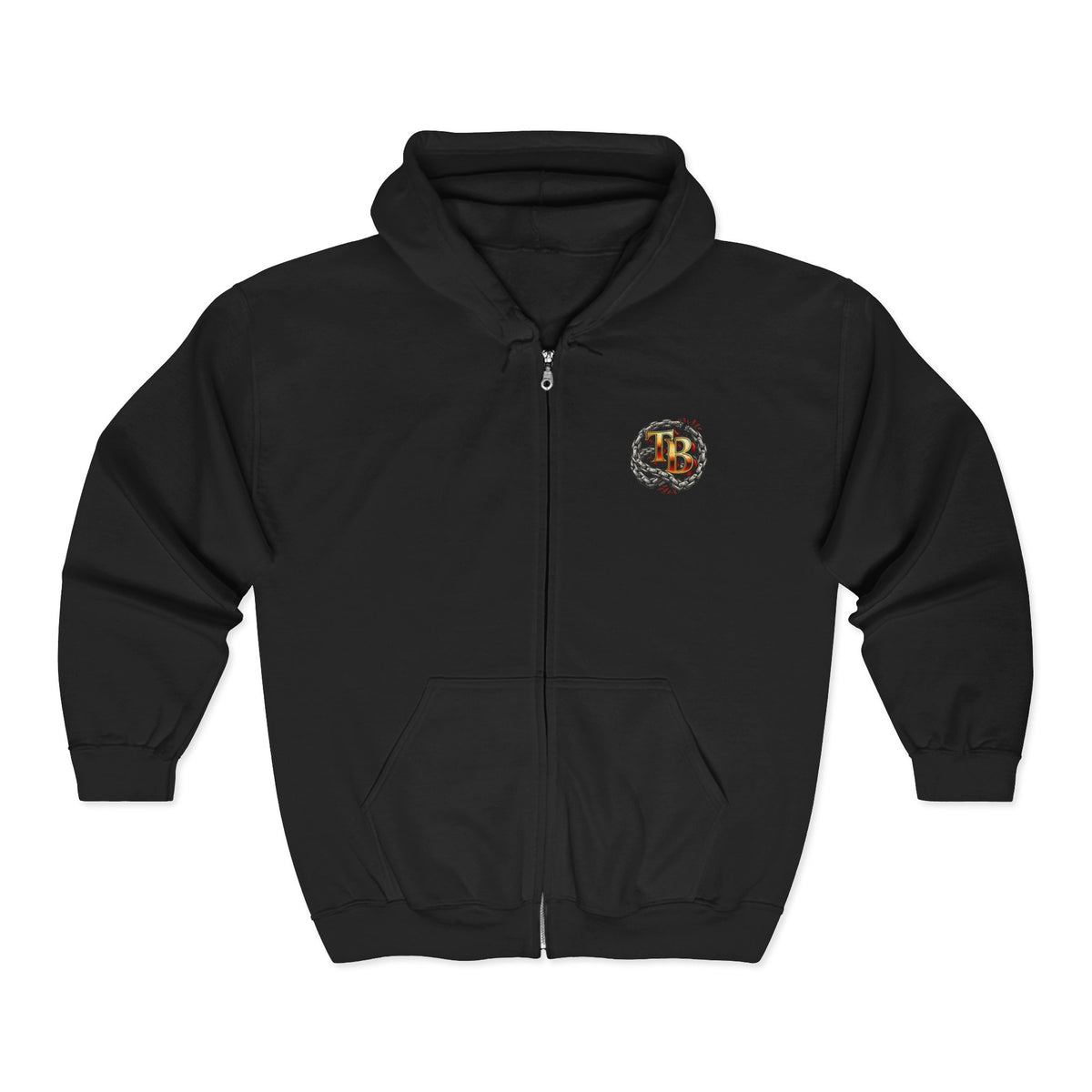 TheTattedBiker- Domesticated Tatted Cream Pie Full Zip Hooded Sweatshirt