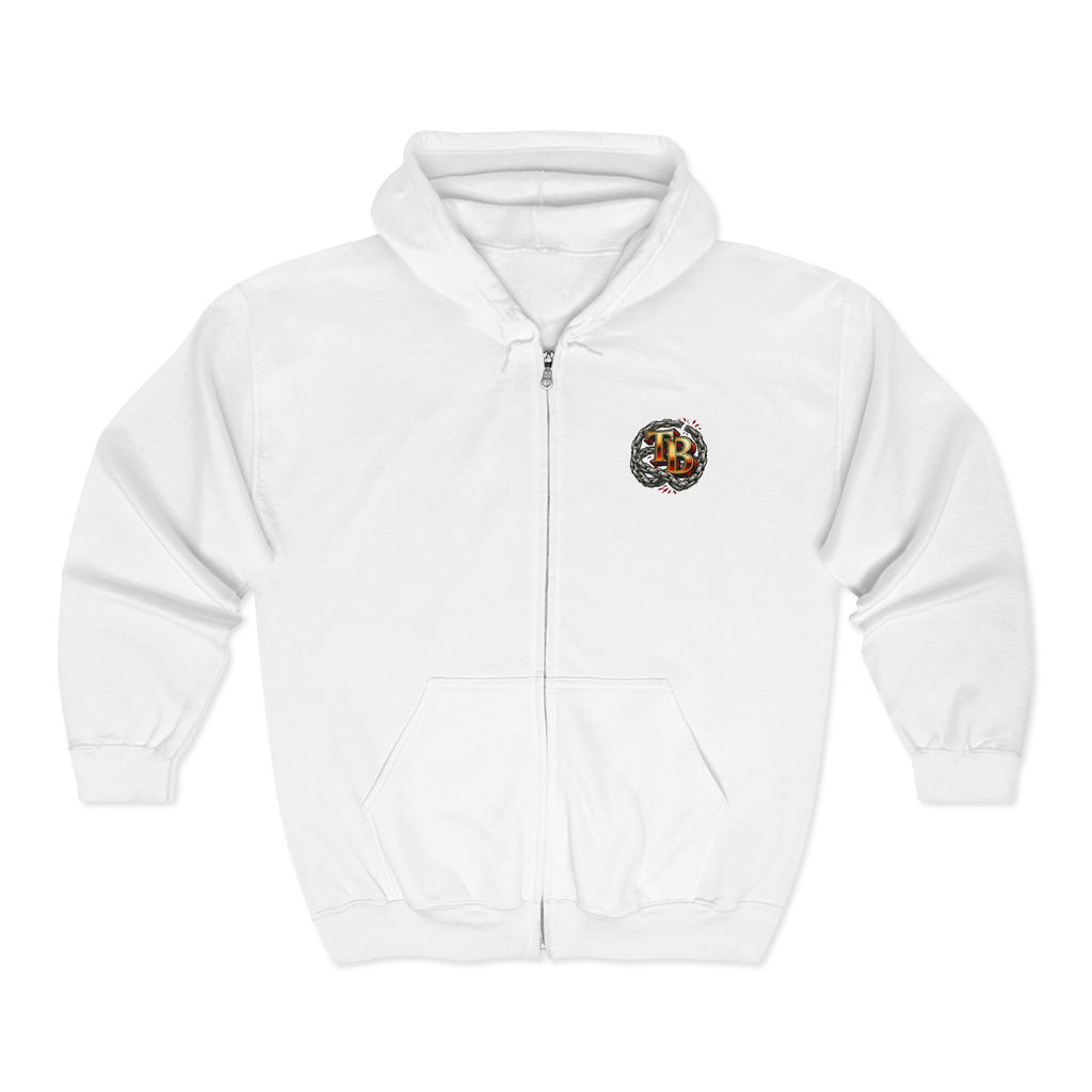 TheTattedBiker- Domesticated Tatted Cream Pie Full Zip Hooded Sweatshirt