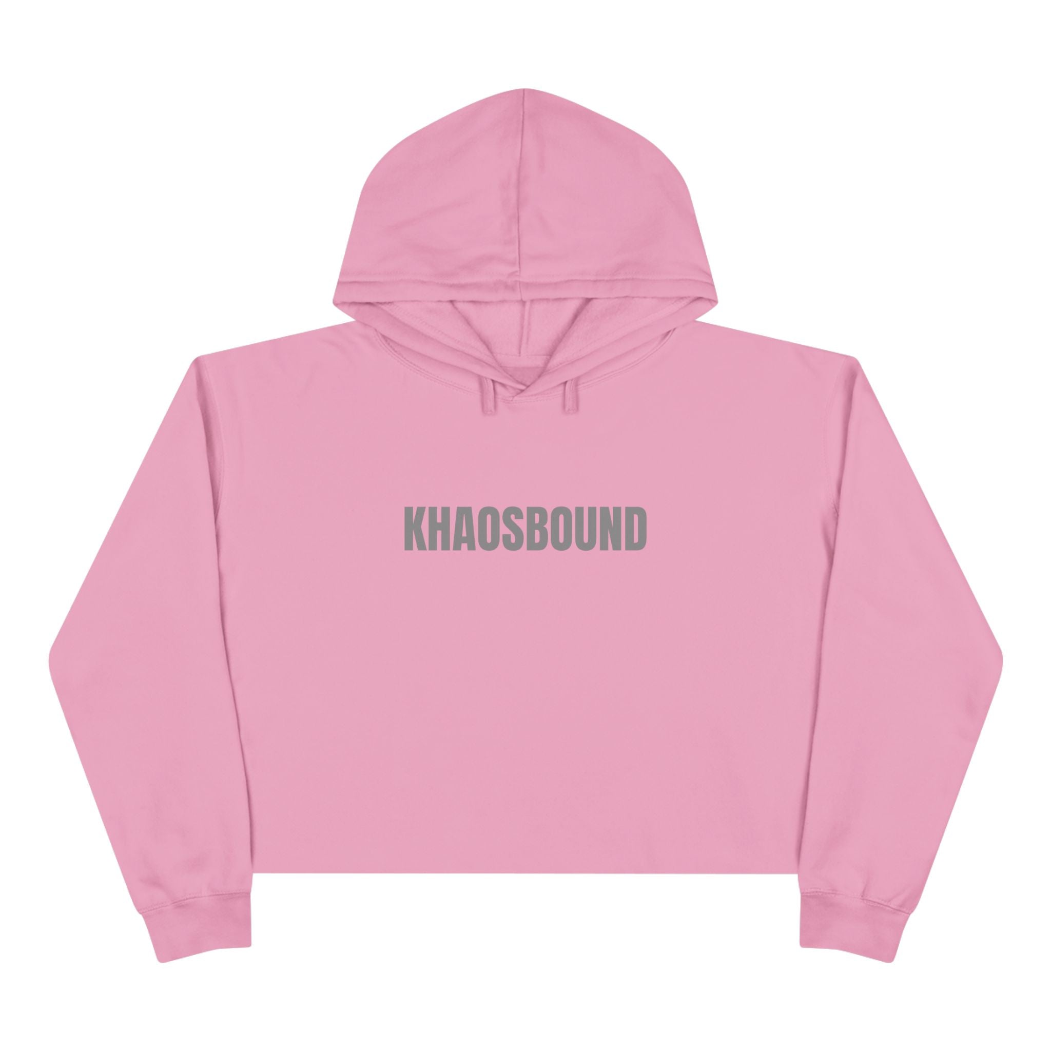 Khaosbound Crop Hoodie — Minimal Logo Cropped Sweatshirt