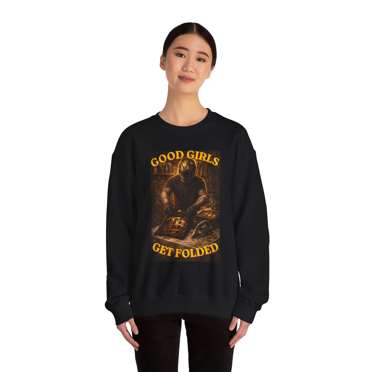 TheTattedBiker- Domesticated Tatted Get Folded Crewneck