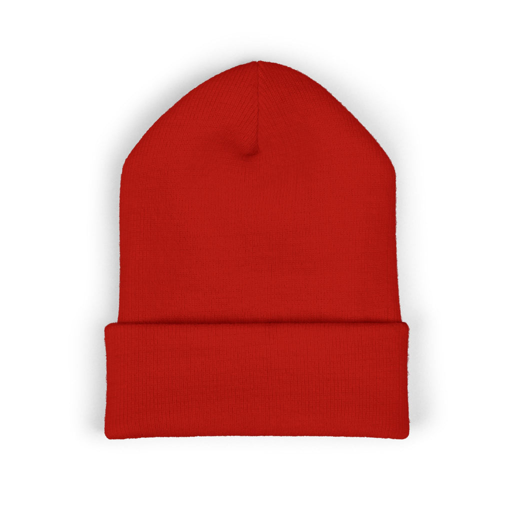 Red's Good Girl Embroidered Cuffed Beanie — Classic Knit Winter Hat