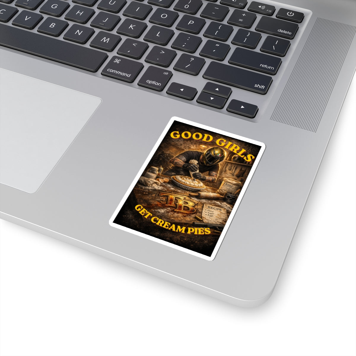 TheTattedBiker- Domesticated Tatted Cream Pie Sticker
