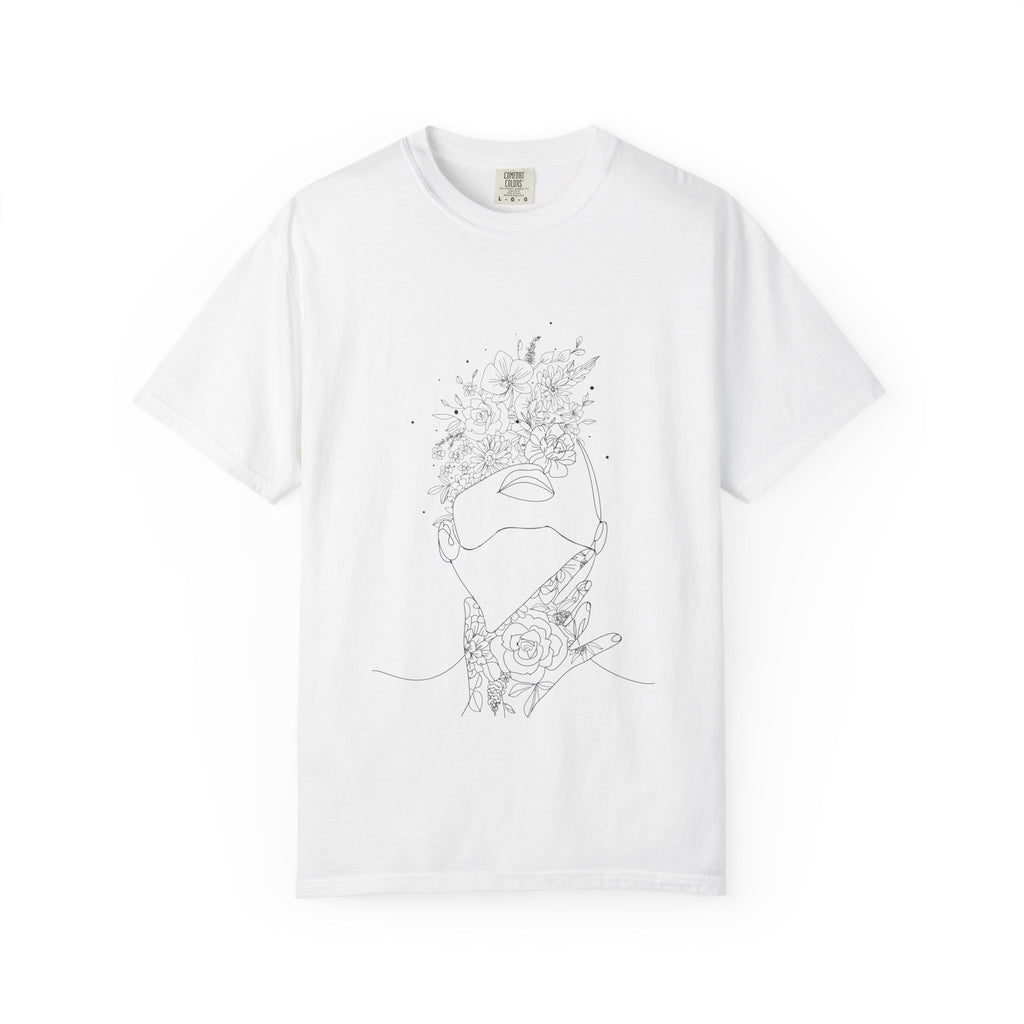 Floral Five Finger Necklace Tee