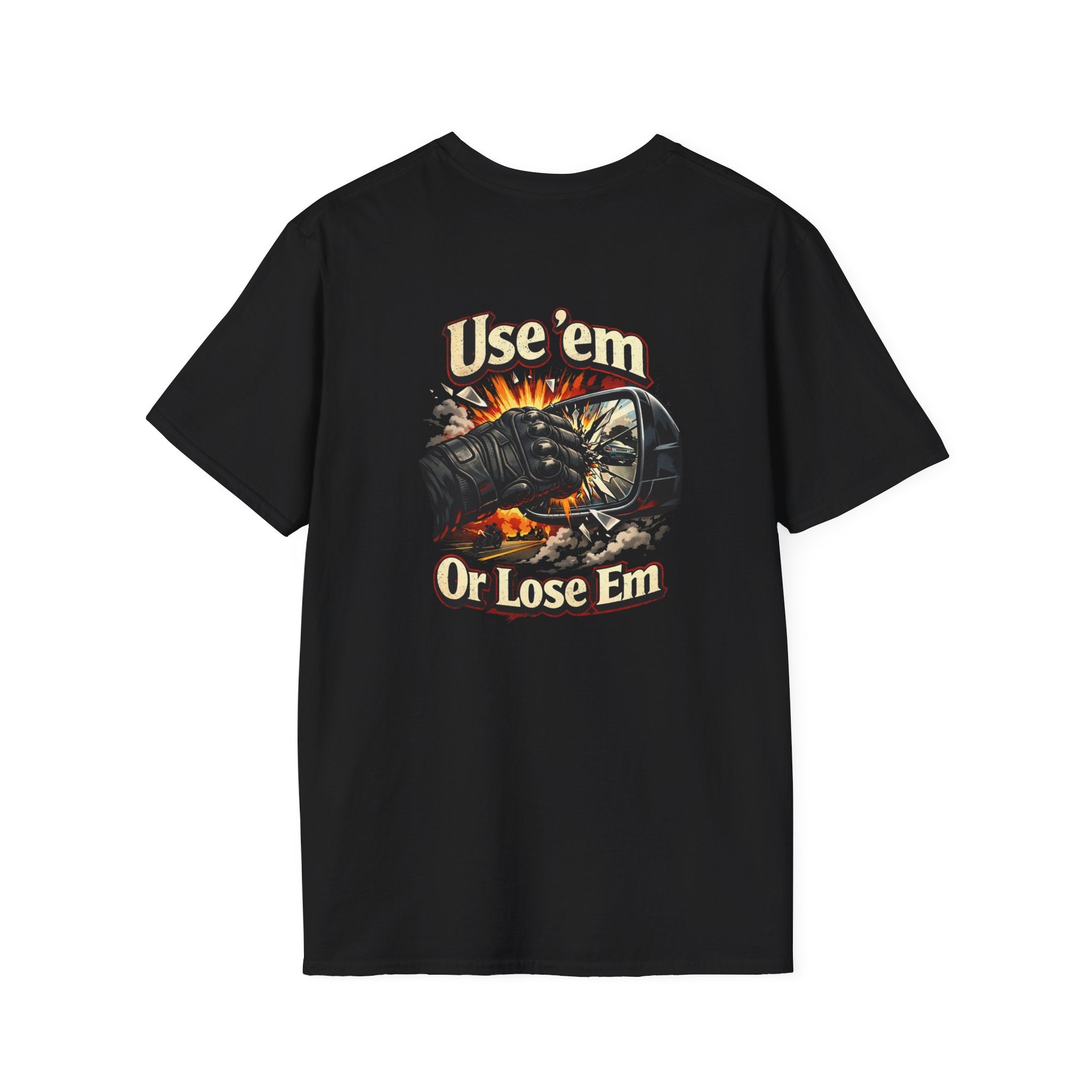 @Thecr1msoncr6w-Use 'Em or Lose 'Em T-Shirt — Vintage Motorcycle Glove Graphic