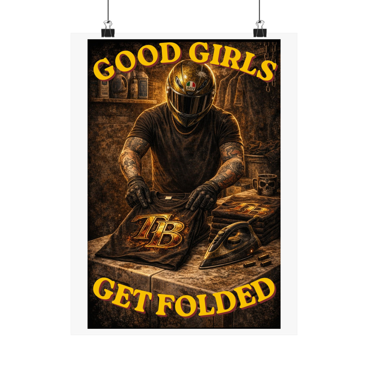 TheTattedBiker- Domesticated Tatted Get Folded Poster