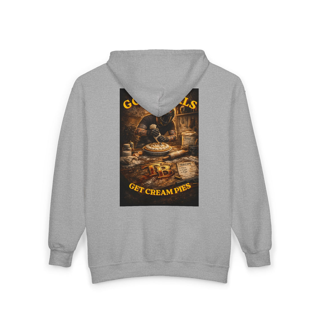 TheTattedBiker- Domesticated Tatted Cream Pie Full Zip Hooded Sweatshirt