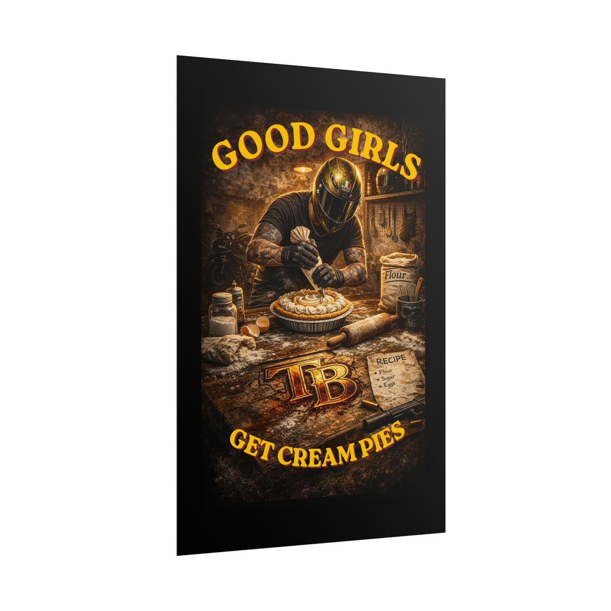TheTattedBiker- Domesticated Tatted Cream Pie Poster