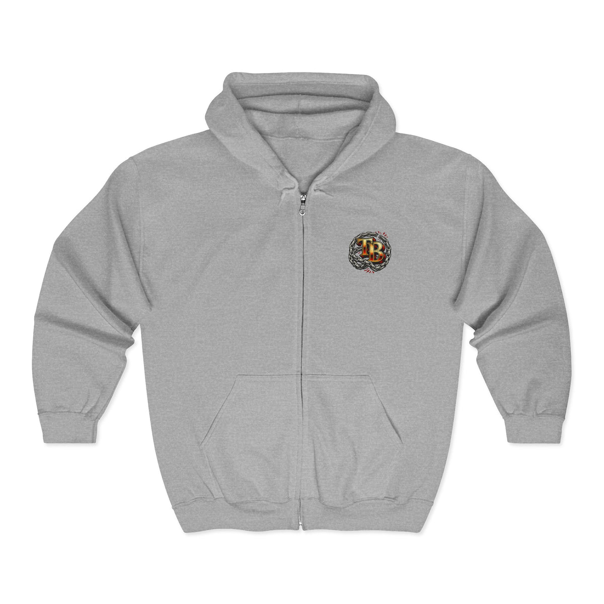 TheTattedBiker- Domesticated Tatted Cream Pie Full Zip Hooded Sweatshirt