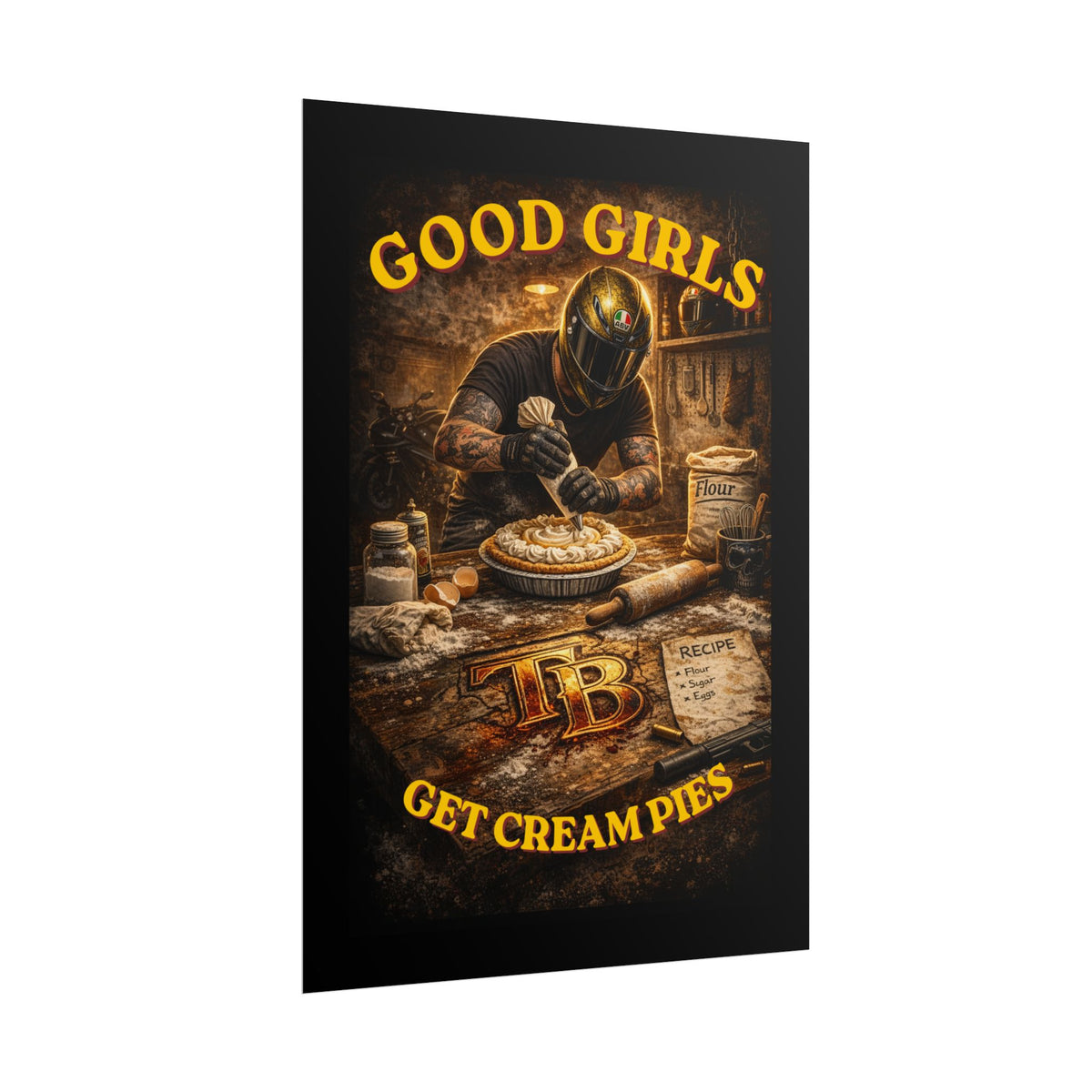 TheTattedBiker- Domesticated Tatted Cream Pie Poster