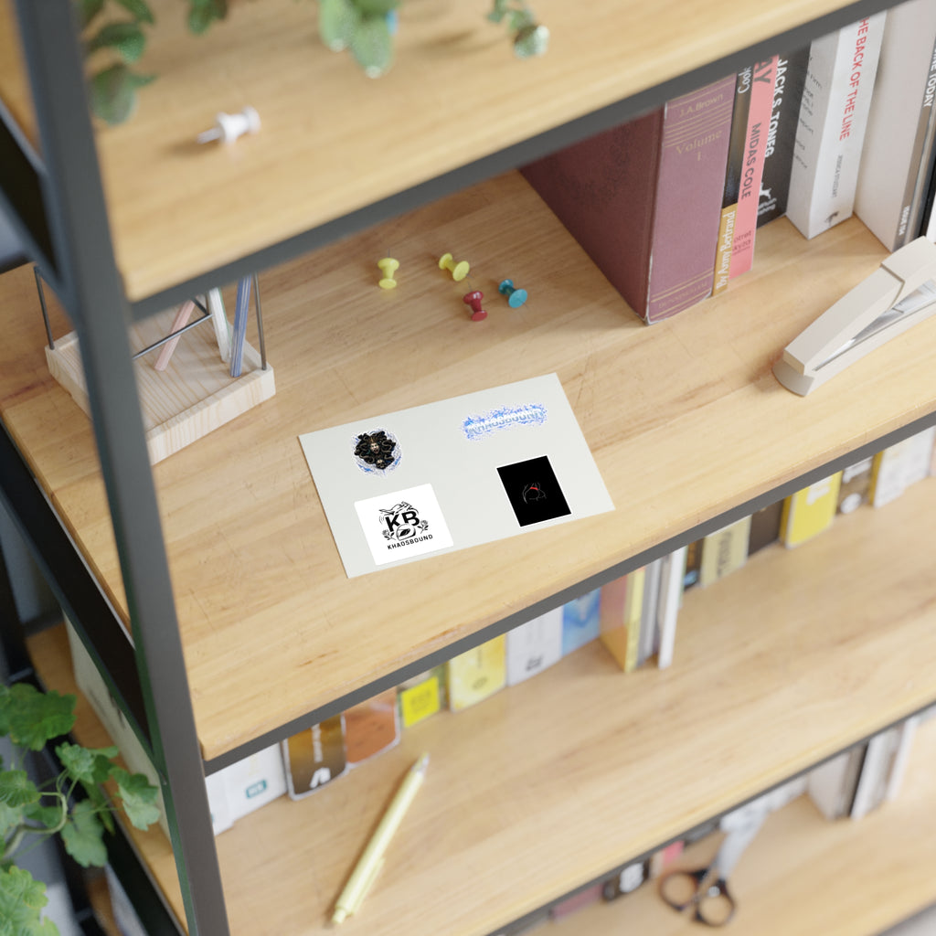 Khaosbound Sticker Sheet — Gothic Medusa, Logo & Minimal Art Stickers