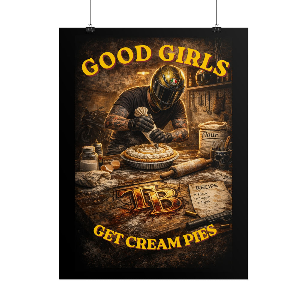 TheTattedBiker- Domesticated Tatted Cream Pie Poster