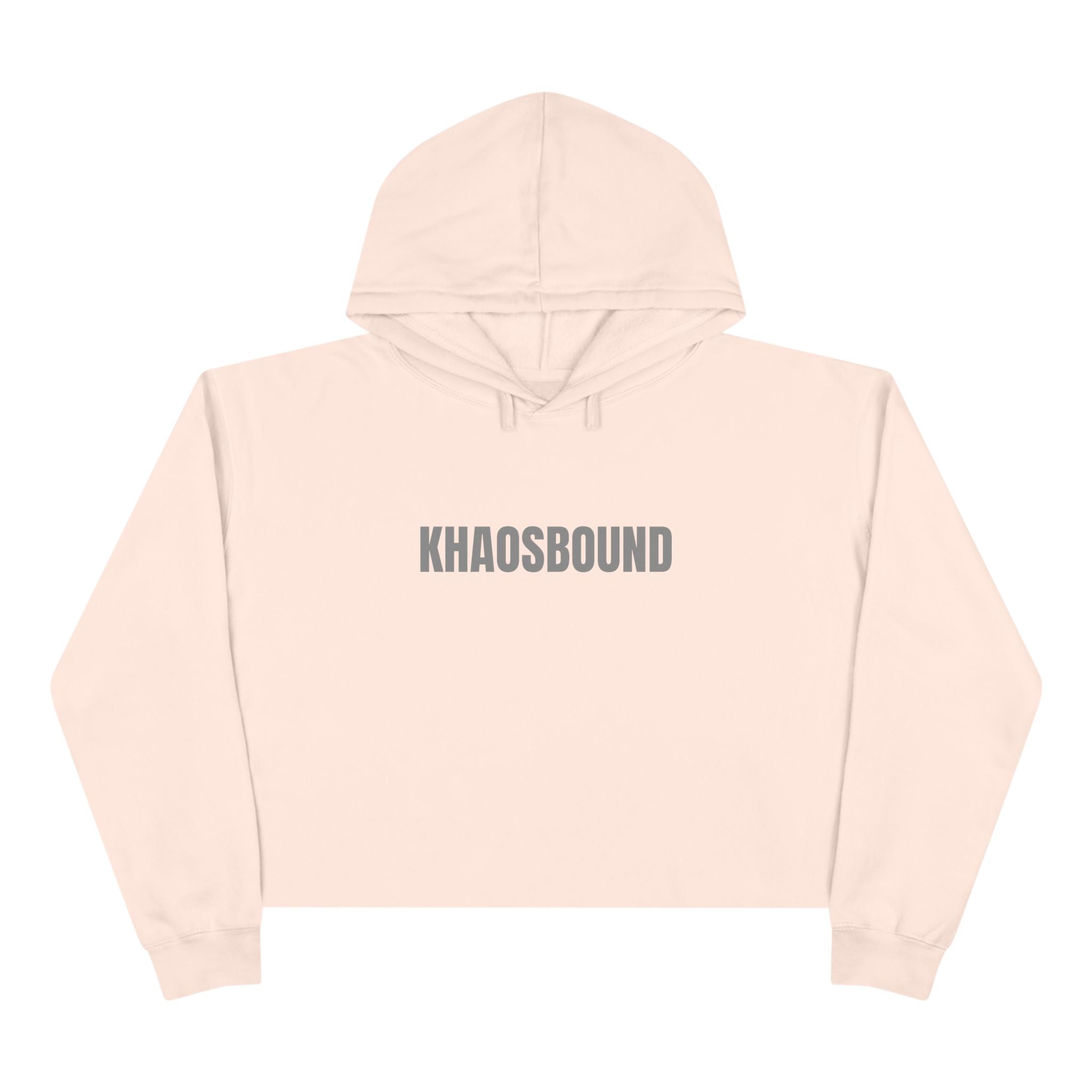 Khaosbound Crop Hoodie — Minimal Logo Cropped Sweatshirt