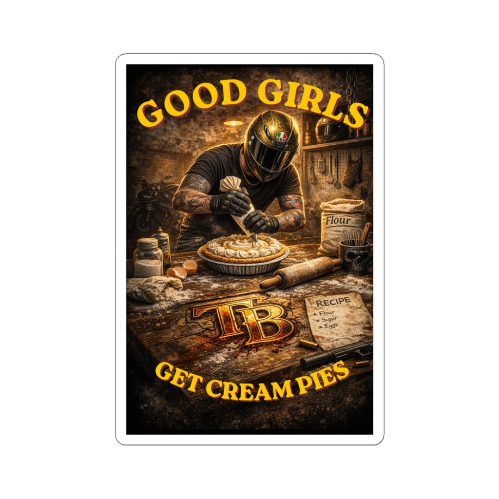 TheTattedBiker- Domesticated Tatted Cream Pie Sticker