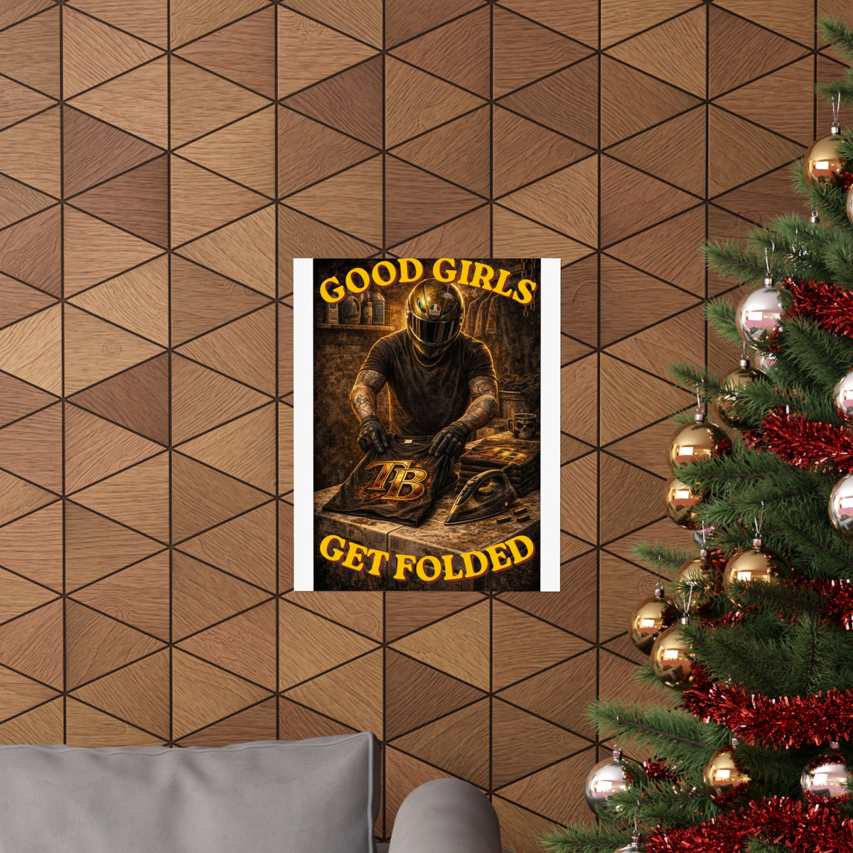 TheTattedBiker- Domesticated Tatted Get Folded Poster