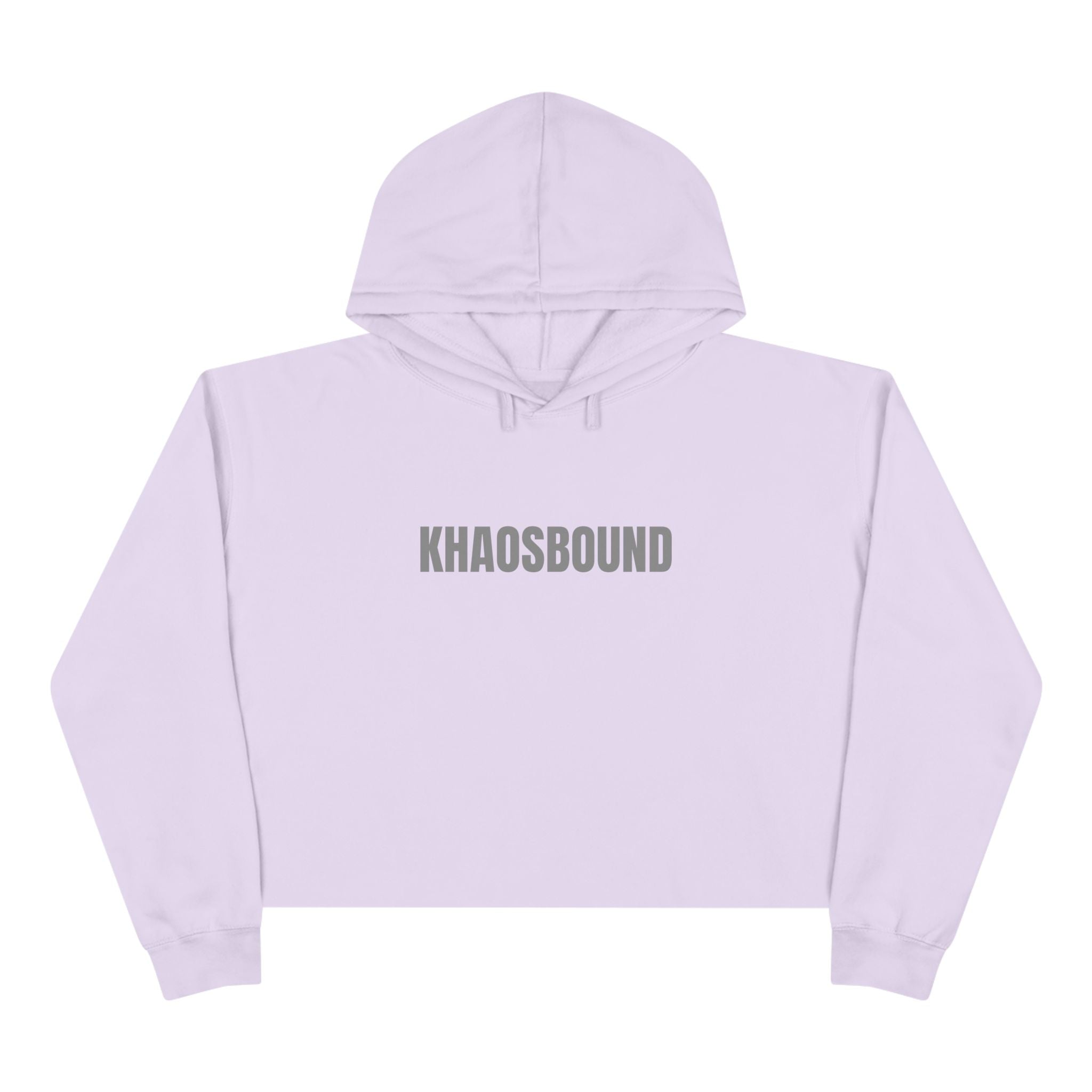 Khaosbound Crop Hoodie — Minimal Logo Cropped Sweatshirt