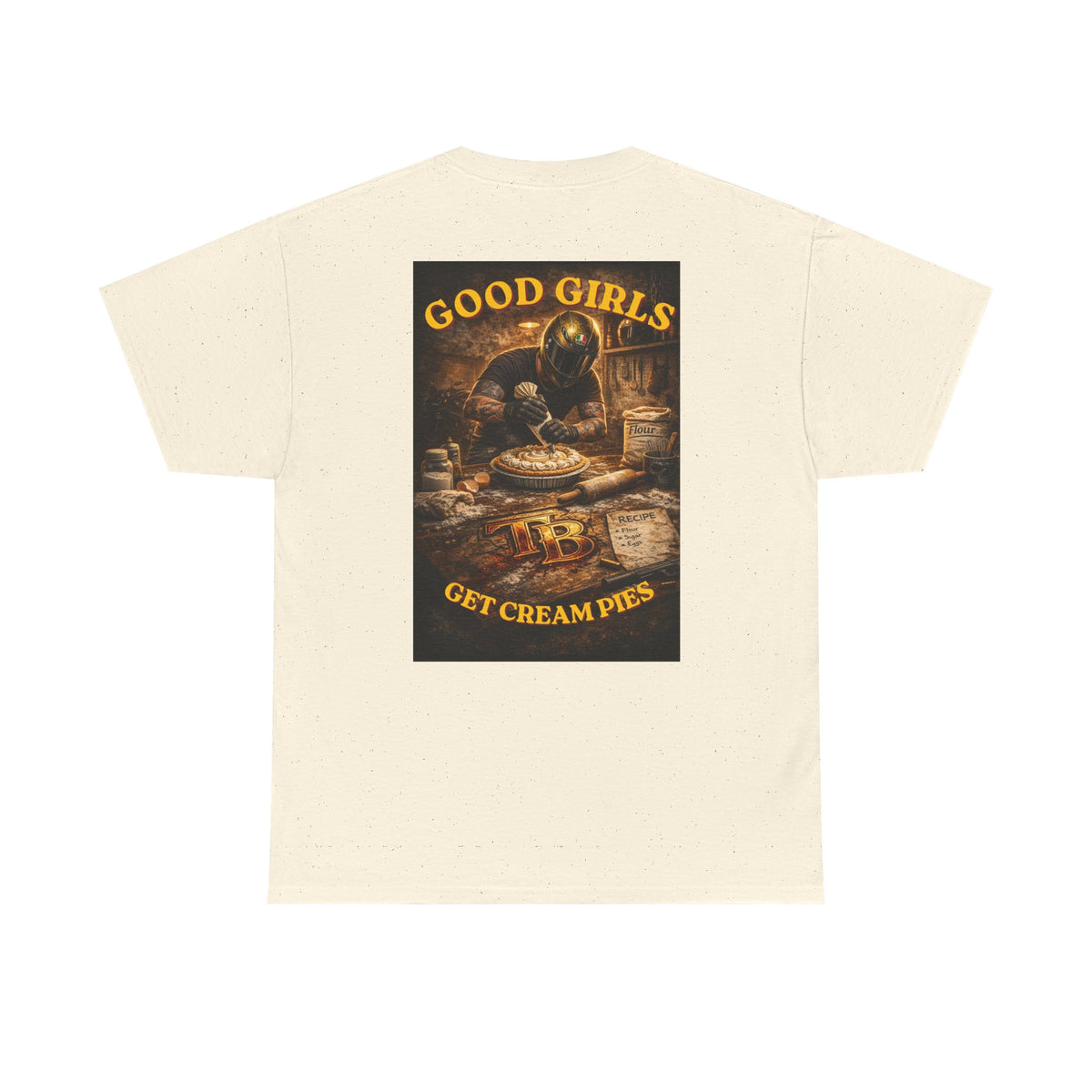 TheTattedBiker- Domesticated Tatted Cream Pie T-shirt