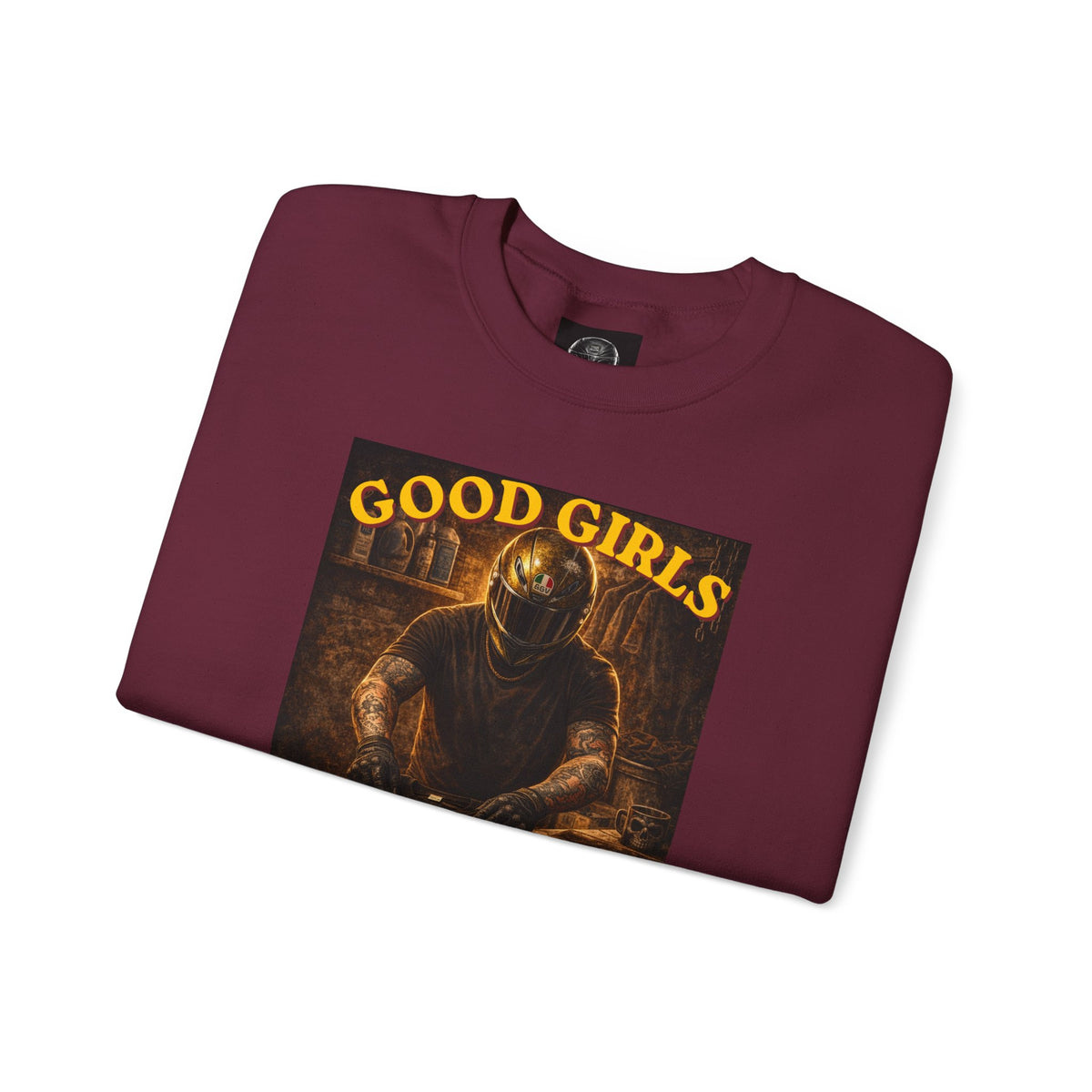 TheTattedBiker- Domesticated Tatted Get Folded Crewneck