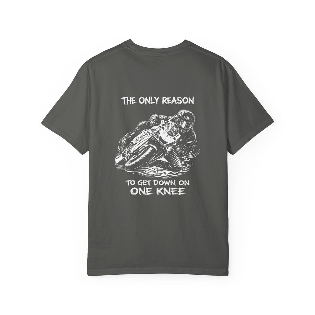 @Thecr1msoncr6w-  “The Only Reason to Get Down on One Knee” Racing T-Shirt (White Font)