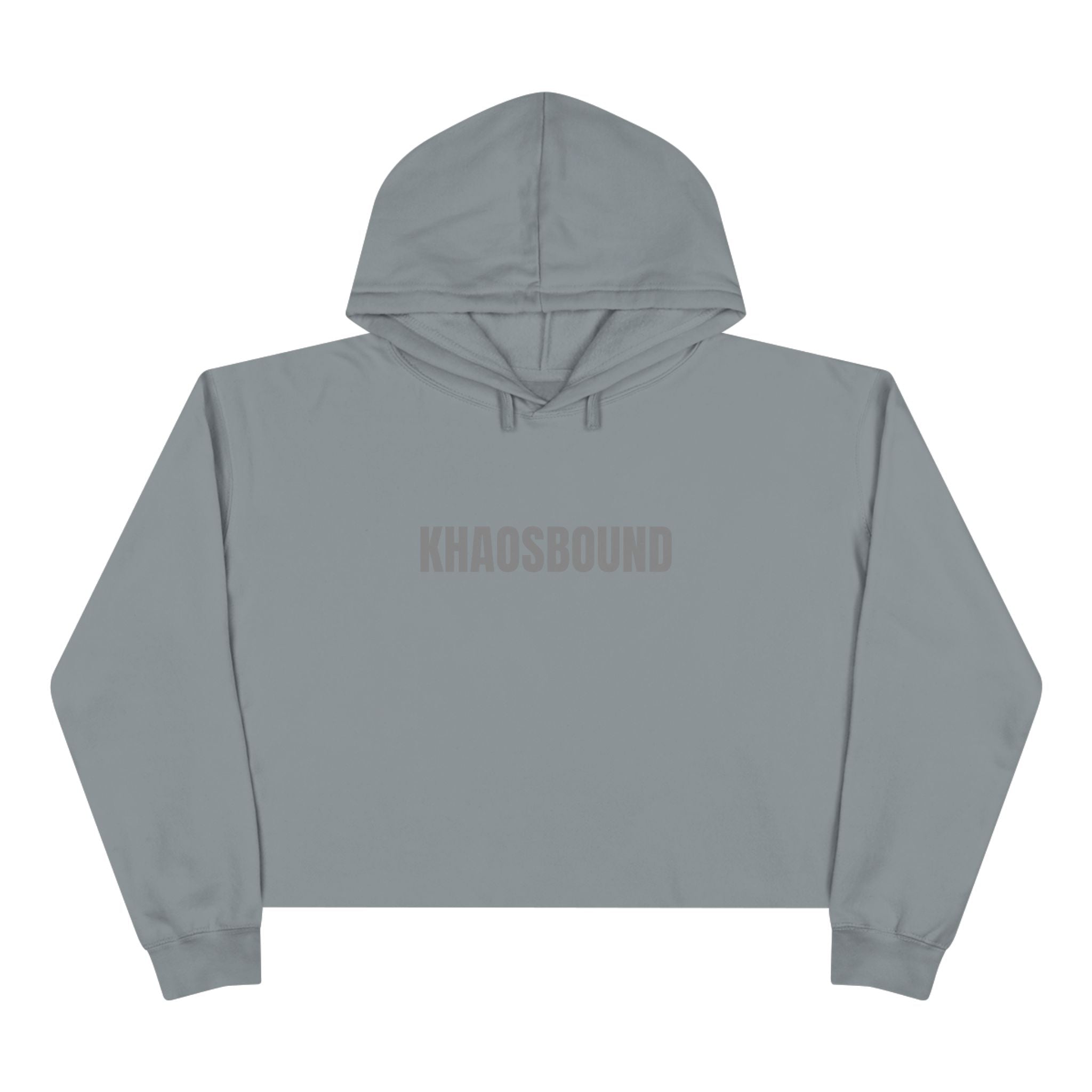 Khaosbound Crop Hoodie — Minimal Logo Cropped Sweatshirt