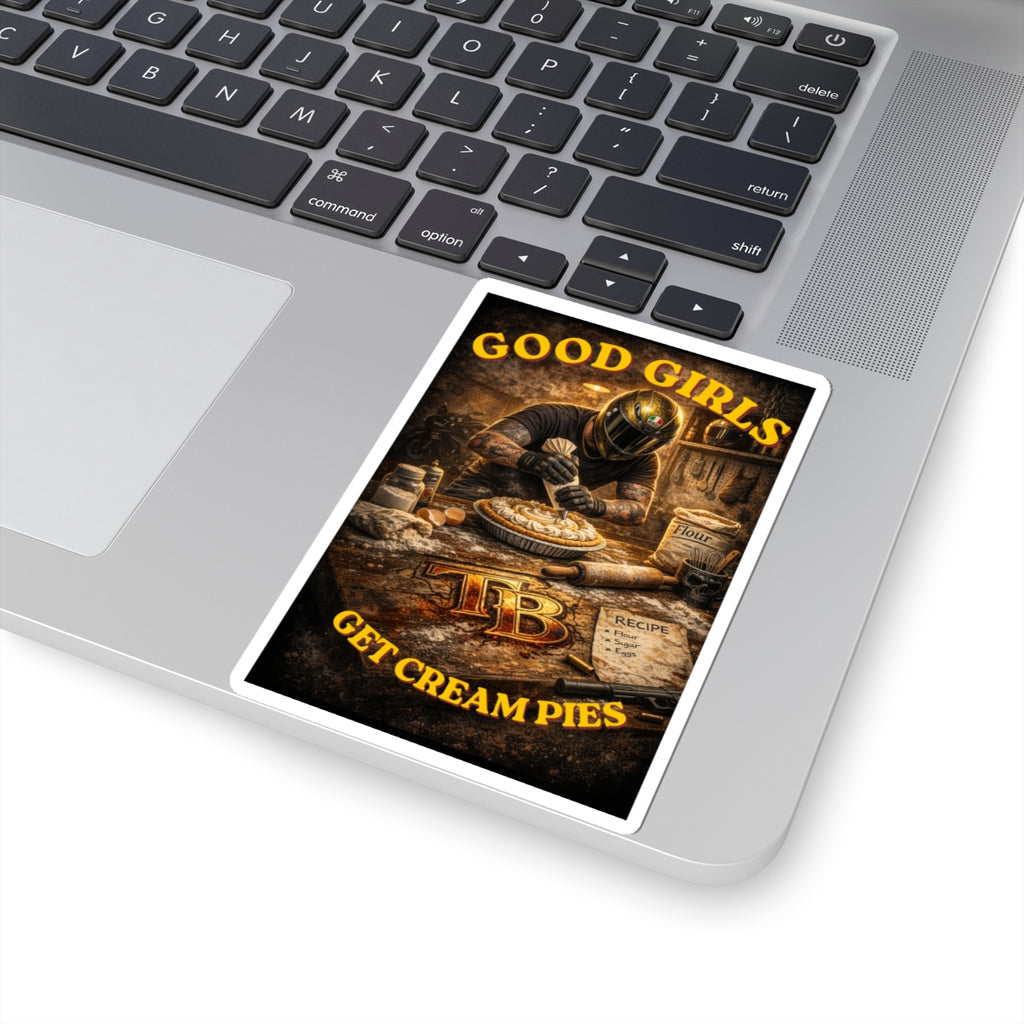 TheTattedBiker- Domesticated Tatted Cream Pie Sticker