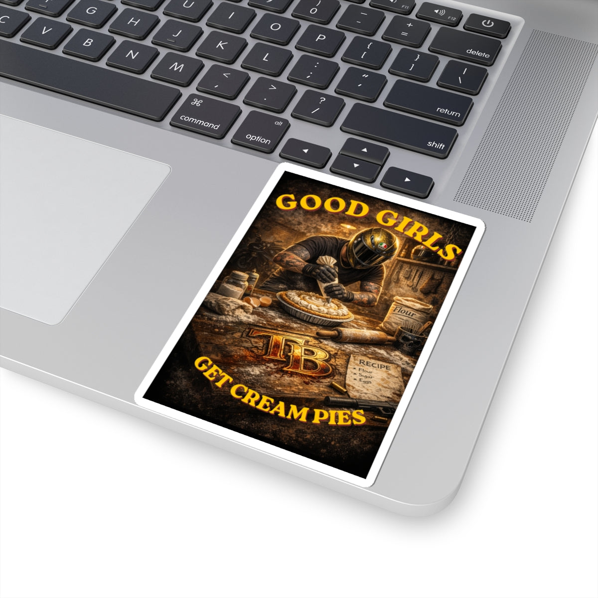 TheTattedBiker- Domesticated Tatted Cream Pie Sticker