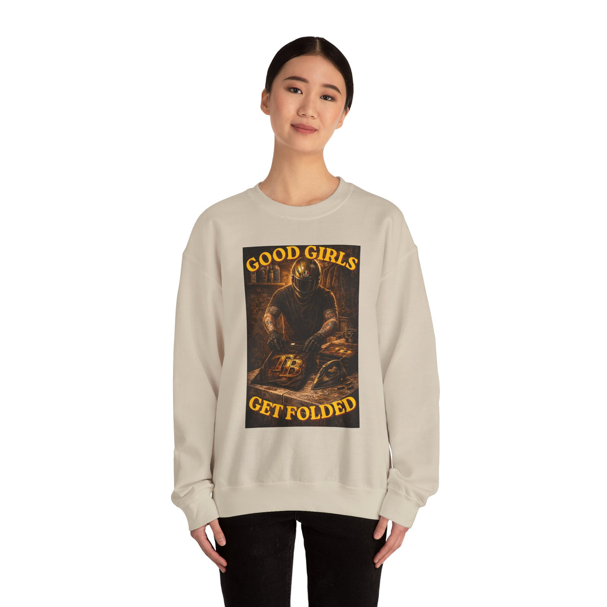 TheTattedBiker- Domesticated Tatted Get Folded Crewneck