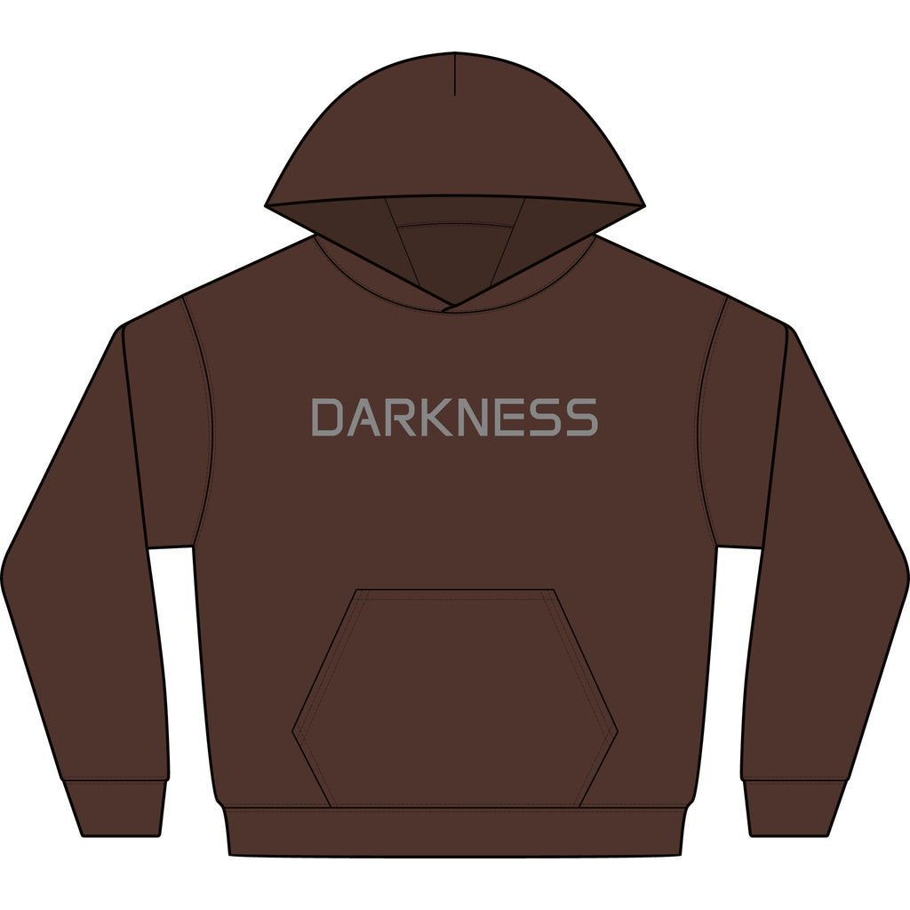 Darkness Hoodie — Minimalist Gothic Graphic Hooded Sweatshirt