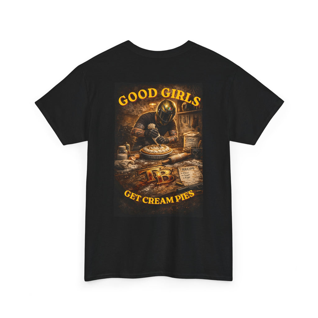 TheTattedBiker- Domesticated Tatted Cream Pie T-shirt