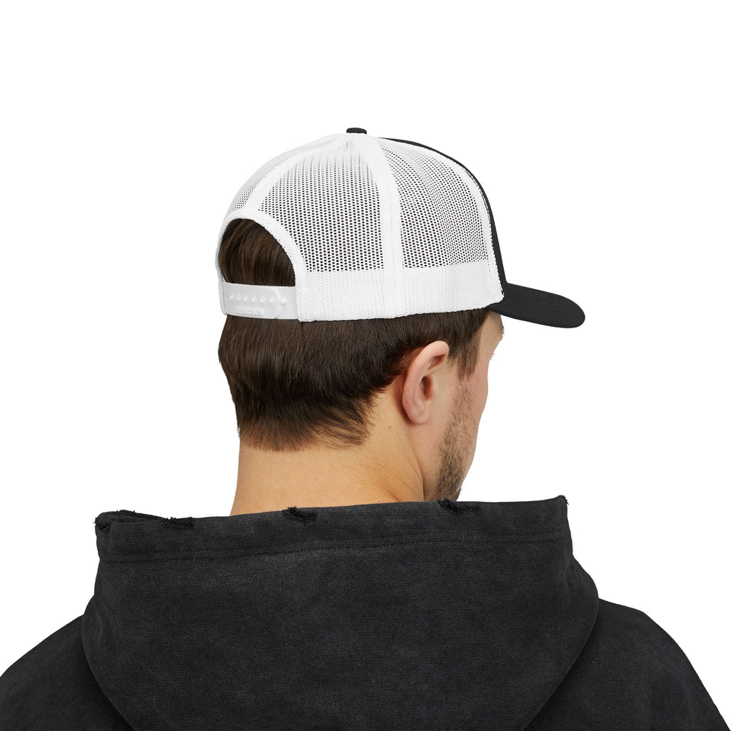 Tree of Life Snapback Trucker Cap — White Embroidered Nature Logo