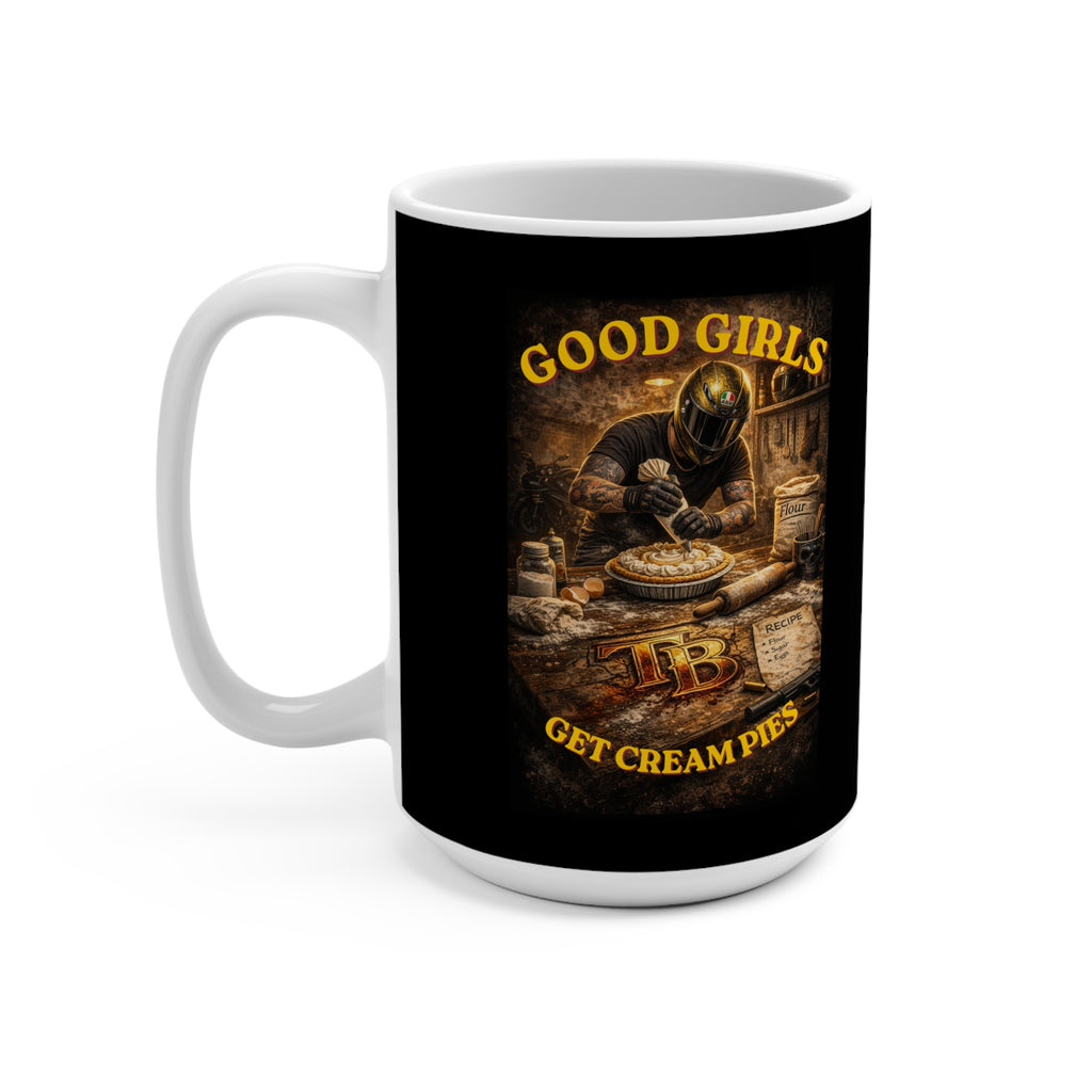 TheTattedBiker- Domesticated Tatted Cream Pie Mug 15oz