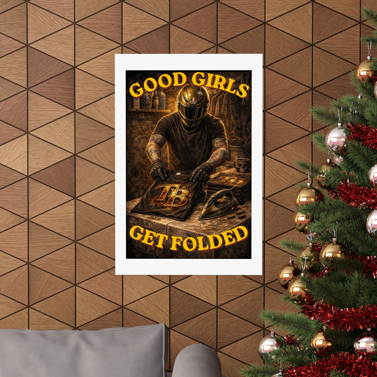 TheTattedBiker- Domesticated Tatted Get Folded Poster