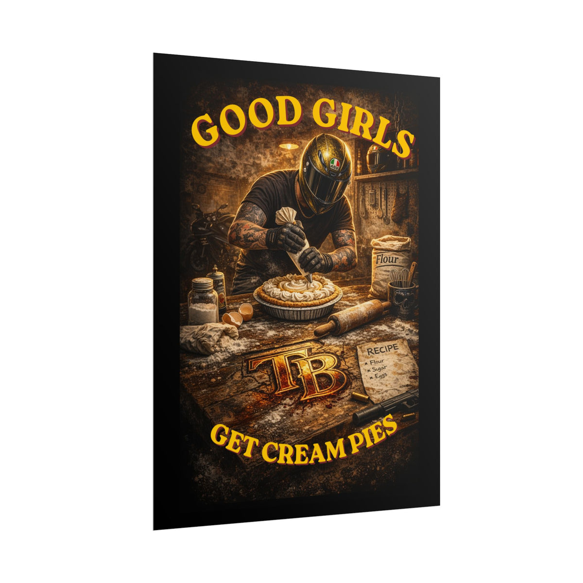 TheTattedBiker- Domesticated Tatted Cream Pie Poster